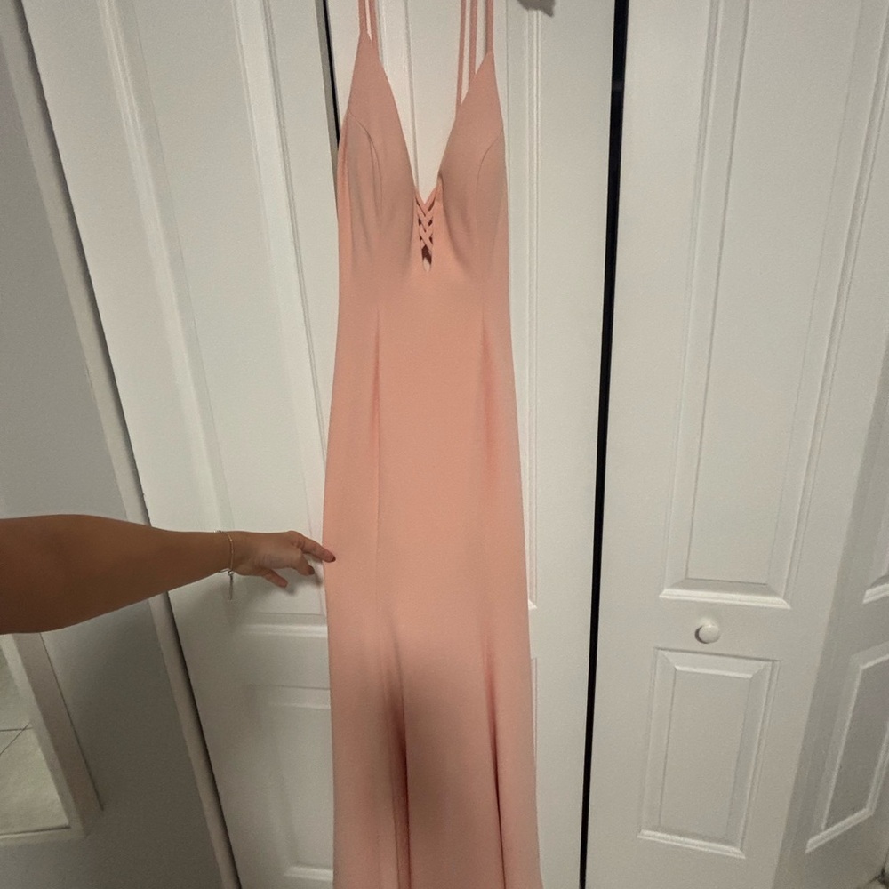 Betsy & Adam Blush Pink Maxi Dress